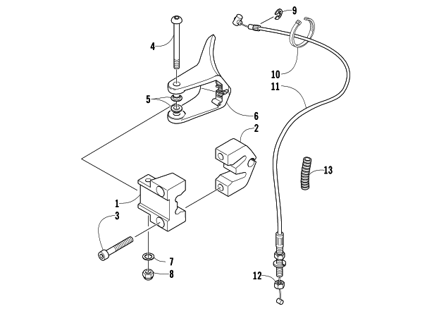 Parts Diagram for Arctic Cat 2014 ZR 6000 SNO PRO R SNOWMOBILE THROTTLE CONTROL ASSEMBLY