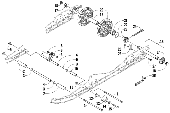 Parts Diagram for Arctic Cat 2012 SNO PRO 600 SNOWMOBILE IDLER WHEEL ASSEMBLY