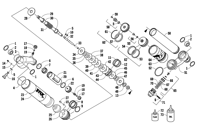 Parts Diagram for Arctic Cat 2013 F 800 SNO PRO RR K SNOWMOBILE FRONT SUSPENSION SHOCK ABSORBER