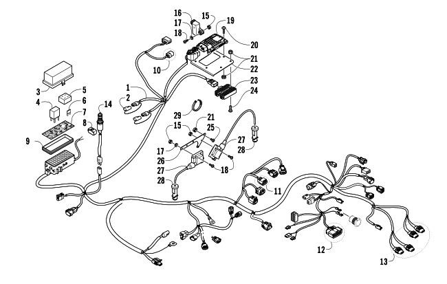 Parts Diagram for Arctic Cat 2012 TRV 1000 GT ATV WIRING HARNESS ASSEMBLY