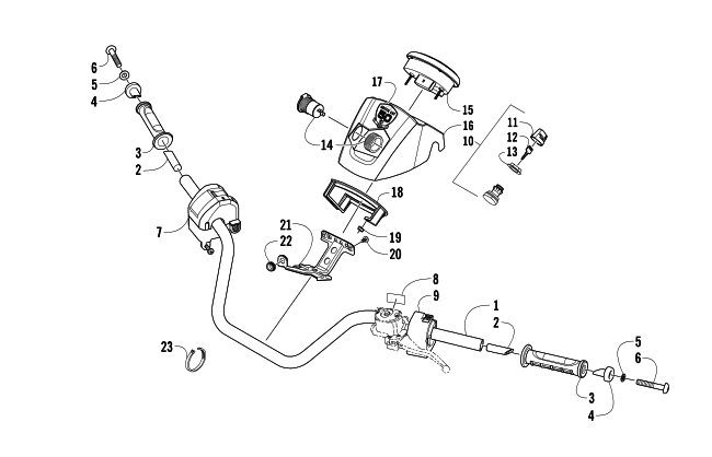 Parts Diagram for Arctic Cat 2012 350 CR ATV HANDLEBAR ASSEMBLY