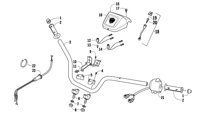 Parts Diagram for Arctic Cat 2012 90 2X4 UTILITY ATV HANDLEBAR AND CONTROL ASSEMBLY