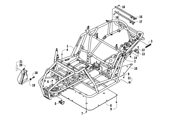 Parts Diagram for Arctic Cat 2013 WILDCAT 1000 ATV FRAME, HEADLIGHTS, AND RELATED PARTS