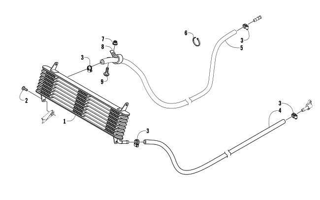 Parts Diagram for Arctic Cat 2012 WILDCAT 1000 GT ATV OIL COOLER ASSEMBLY