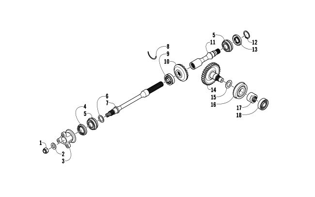 Parts Diagram for Arctic Cat 2012 WILDCAT 1000 GT ATV SECONDARY DRIVE ASSEMBLY