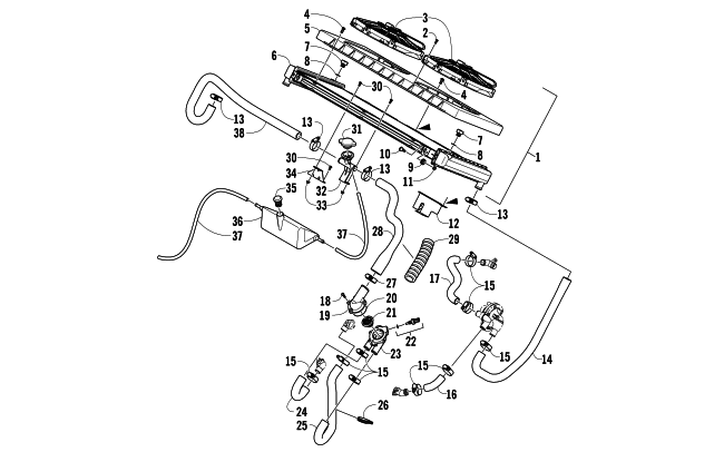 Parts Diagram for Arctic Cat 2012 WILDCAT 1000 GT ATV COOLING ASSEMBLY
