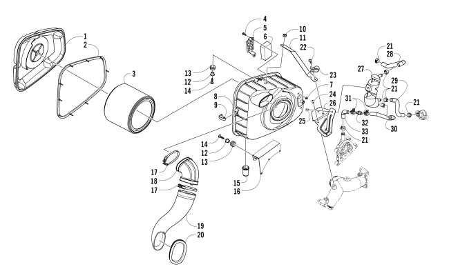 Parts Diagram for Arctic Cat 2012 WILDCAT 1000 GT ATV AIR INTAKE ASSEMBLY