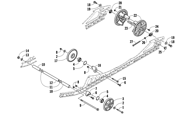 Parts Diagram for Arctic Cat 2014 M 9000 SNO PRO LTD 162 SNOWMOBILE IDLER WHEEL ASSEMBLY