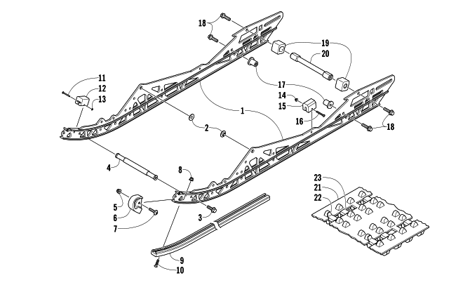 Parts Diagram for Arctic Cat 2013 F 800 SNO PRO SNOWMOBILE SLIDE RAIL AND TRACK ASSEMBLY