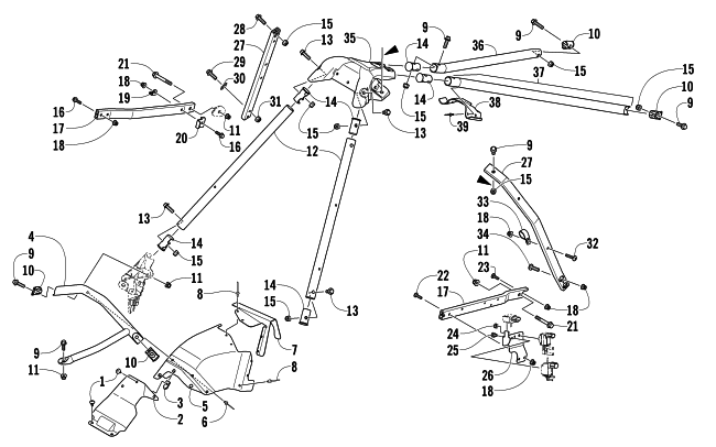 Parts Diagram for Arctic Cat 2012 XF 1100 TURBO SNO PRO HIGH COUNTRY SNOWMOBILE STEERING SUPPORT ASSEMBLY