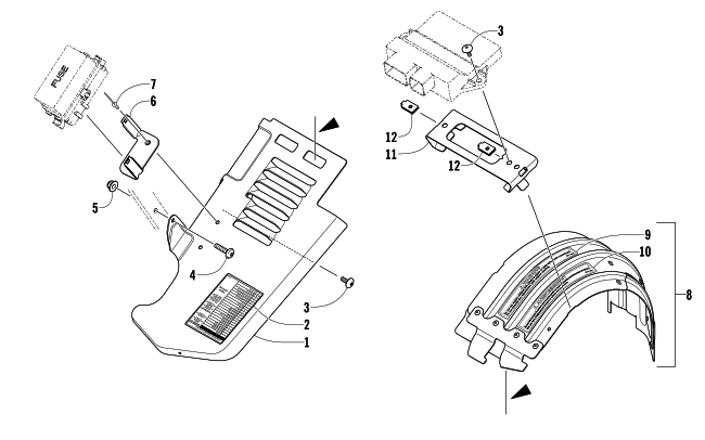 Parts Diagram for Arctic Cat 2013 M 1100 TURBO SNO PRO LTD SNOWMOBILE BELT GUARD ASSEMBLY