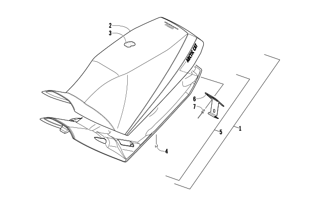 Parts Diagram for Arctic Cat 2013 XF 800 HIGH COUNTRY SNO PRO SNOWMOBILE SEAT ASSEMBLY