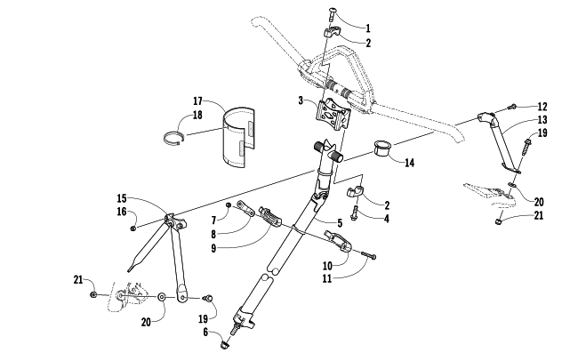 Parts Diagram for Arctic Cat 2013 M 1100 TURBO SNO PRO LTD SNOWMOBILE STEERING POST ASSEMBLY