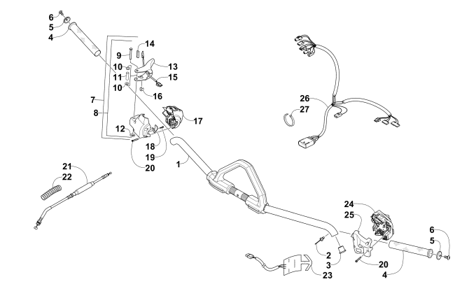 Parts Diagram for Arctic Cat 2014 XF 9000 141 SNO PRO CROSS-COUNTRY SNOWMOBILE HANDLEBAR AND CONTROLS