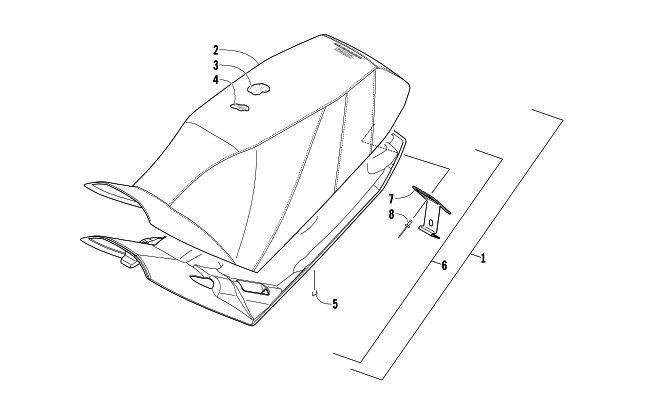 Parts Diagram for Arctic Cat 2013 M 1100 TURBO SNO PRO LTD SNOWMOBILE SEAT ASSEMBLY