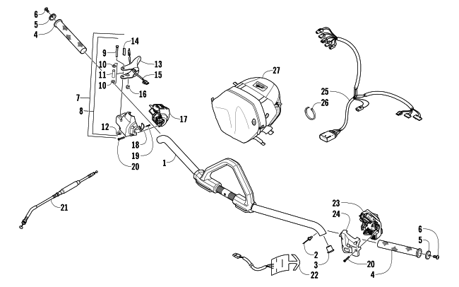 Parts Diagram for Arctic Cat 2013 XF 800 CROSS-TOUR SNOWMOBILE HANDLEBAR AND CONTROLS