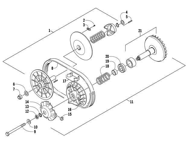 Parts Diagram for Arctic Cat 2013 700 DIESEL ATV CLUTCH ASSEMBLIES