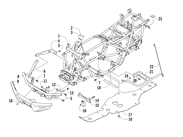 Parts Diagram for Arctic Cat 2014 550 ATV FRAME AND RELATED PARTS