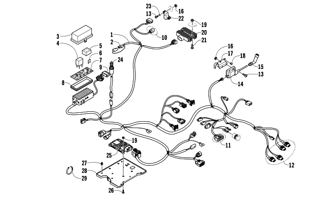 Parts Diagram for Arctic Cat 2013 500 ATV WIRING HARNESS ASSEMBLY