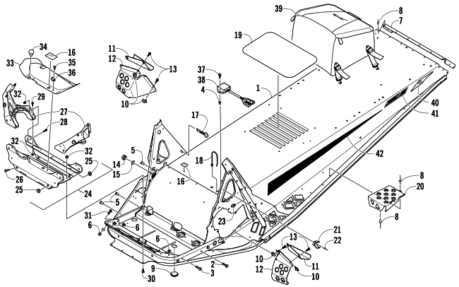 Parts Diagram for Arctic Cat 2013 BEARCAT Z1 XT LTD SNOWMOBILE CHASSIS ASSEMBLY
