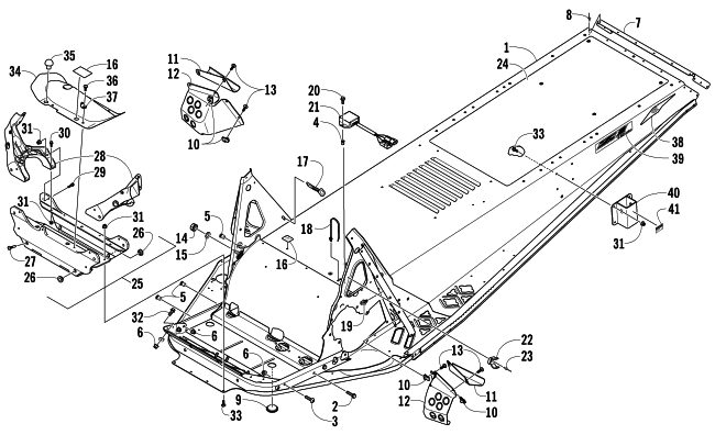 Parts Diagram for Arctic Cat 2013 BEARCAT Z1 XT GS SNOWMOBILE CHASSIS ASSEMBLY