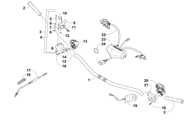 Parts Diagram for Arctic Cat 2014 ZR 9000 SNO PRO SNOWMOBILE HANDLEBAR AND CONTROLS