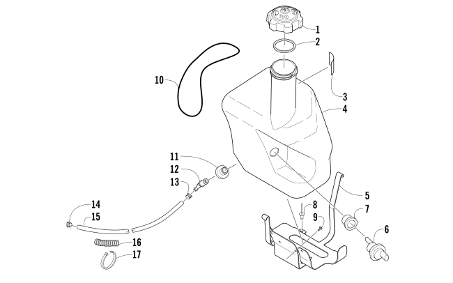 Parts Diagram for Arctic Cat 2018 LYNX 2000 LT SNOWMOBILE OIL TANK ASSEMBLY