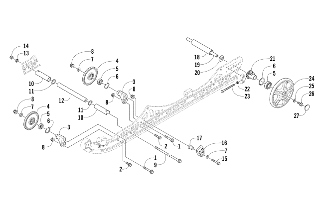 Parts Diagram for Arctic Cat 2018 LYNX 2000 SNOWMOBILE IDLER WHEEL ASSEMBLY