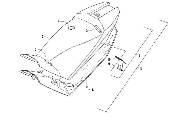 Parts Diagram for Arctic Cat 2013 F 800 SNO PRO RR K SNOWMOBILE SEAT ASSEMBLY