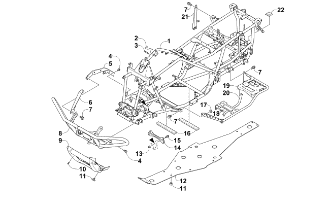 Parts Diagram for Arctic Cat 2015 700 DIESEL ATV FRAME AND RELATED PARTS