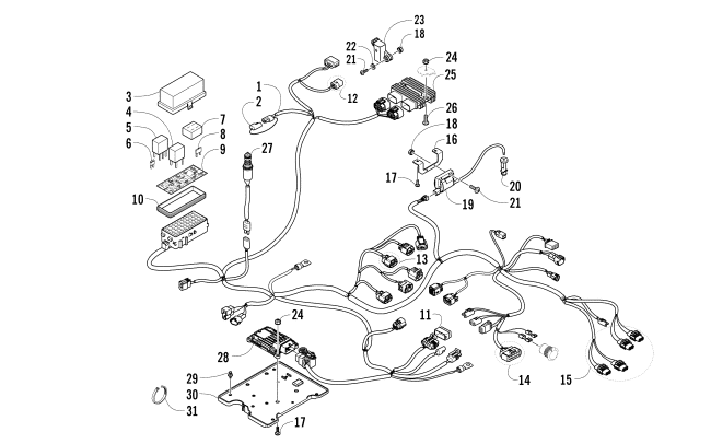 Parts Diagram for Arctic Cat 2014 700 MUD PRO LTD ATV WIRING HARNESS ASSEMBLY