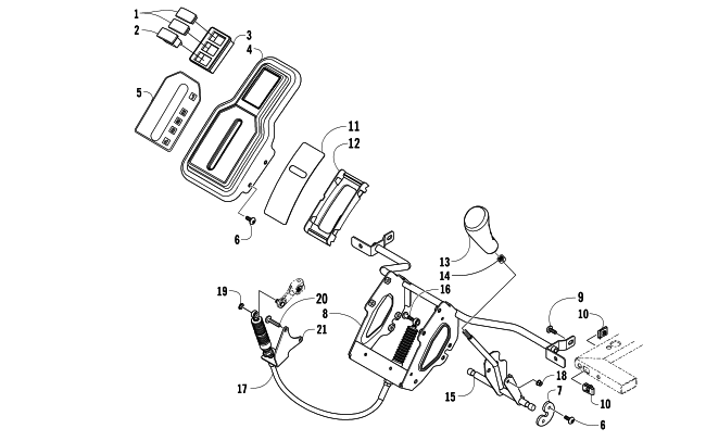 Parts Diagram for Arctic Cat 2014 PROWLER 700 XTX ATV SHIFTER ASSEMBLY