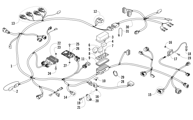 Parts Diagram for Arctic Cat 2014 PROWLER 700 XTX ATV WIRING HARNESS ASSEMBLY