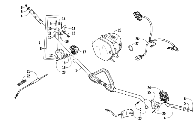 Parts Diagram for Arctic Cat 2013 XF 1100 TURBO CROSS-TOUR SNOWMOBILE HANDLEBAR AND CONTROLS