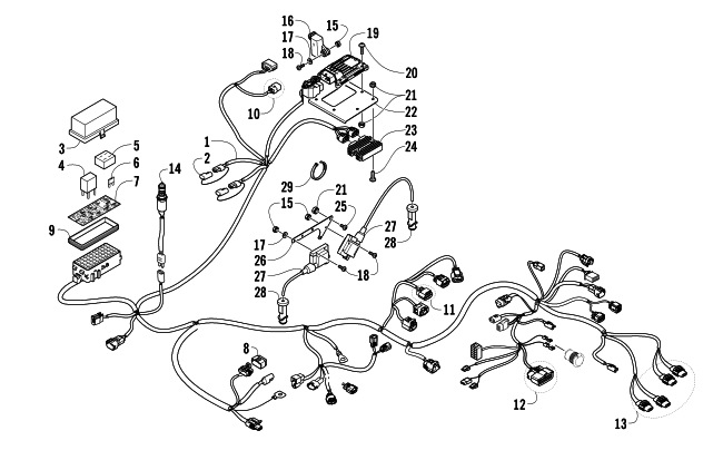 Parts Diagram for Arctic Cat 2014 TRV 1000 LTD ATV WIRING HARNESS ASSEMBLY