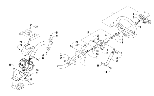 Parts Diagram for Arctic Cat 2014 WILDCAT 4 LTD ATV STEERING ASSEMBLY