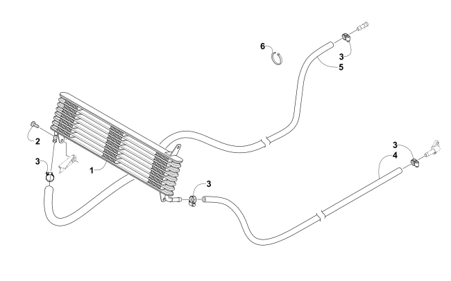 Parts Diagram for Arctic Cat 2015 WILDCAT ATV OIL COOLER ASSEMBLY