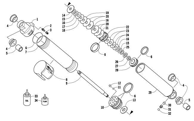 Parts Diagram for Arctic Cat 2014 M 8000 HCR 153 SNOWMOBILE REAR SUSPENSION REAR ARM SHOCK ABSORBER