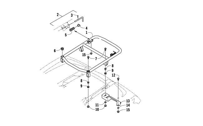Parts Diagram for Arctic Cat 2013 TRV 500 ATV REAR RACK ASSEMBLY