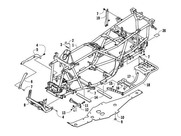Parts Diagram for Arctic Cat 2013 TRV 400 ATV FRAME AND RELATED PARTS