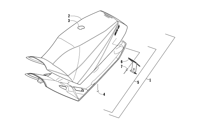 Parts Diagram for Arctic Cat 2013 M 1100 153 SNOWMOBILE SEAT ASSEMBLY