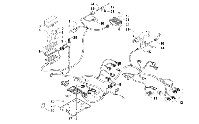 Parts Diagram for Arctic Cat 2014 TRV 500 ATV WIRING HARNESS ASSEMBLY