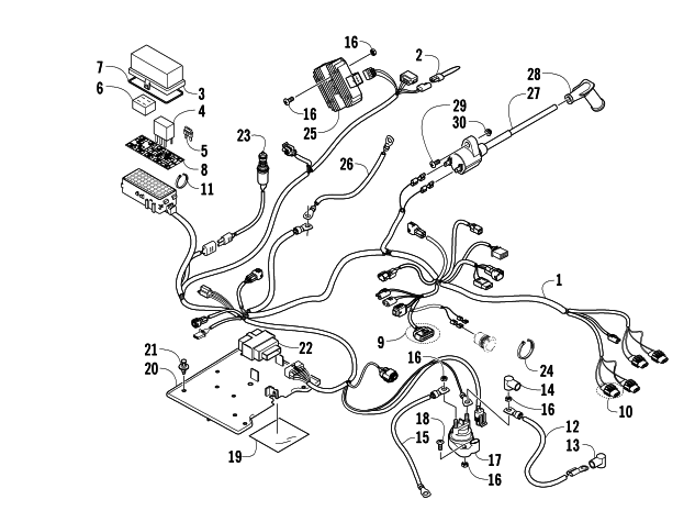 Parts Diagram for Arctic Cat 2014 TRV 400 ATV WIRING HARNESS ASSEMBLY