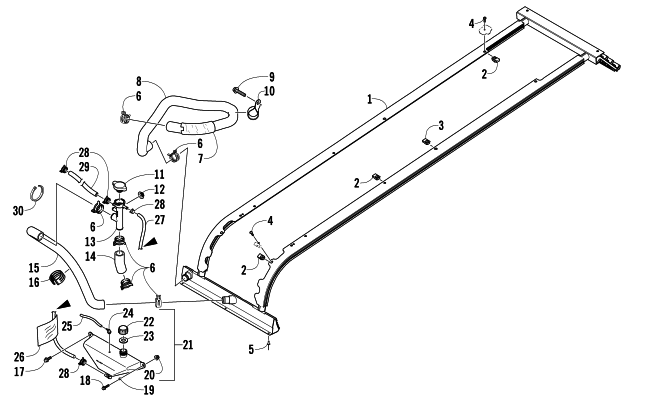 Parts Diagram for Arctic Cat 2013 BEARCAT Z1 XT SNOWMOBILE COOLING ASSEMBLY