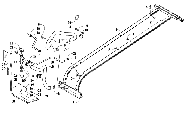 Parts Diagram for Arctic Cat 2013 TZ1 TURBO LXR SNOWMOBILE COOLING ASSEMBLY