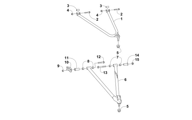 Parts Diagram for Arctic Cat 2015 M 8000 HCR 153 SNOWMOBILE A-ARM ASSEMBLY