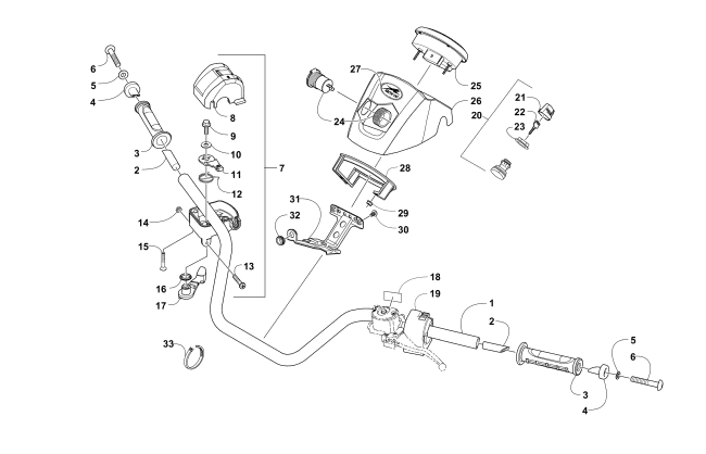 Parts Diagram for Arctic Cat 2014 400 CR ATV HANDLEBAR ASSEMBLY