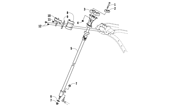 Parts Diagram for Arctic Cat 2013 F5 SNOWMOBILE STEERING POST ASSEMBLY