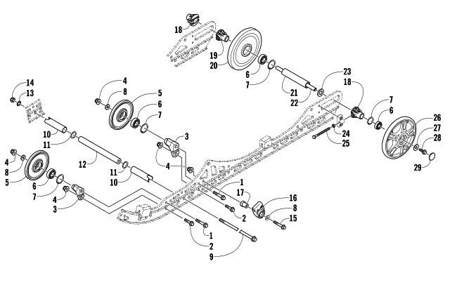 Parts Diagram for Arctic Cat 2013 F5 SNOWMOBILE IDLER WHEEL ASSEMBLY