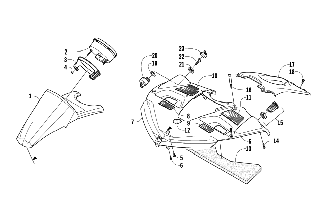 Parts Diagram for Arctic Cat 2014 F5 SNOWMOBILE CONSOLE ASSEMBLY